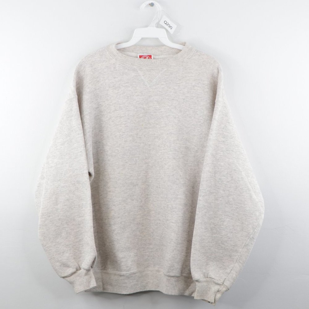 Vintage Streetwear Blank Crewneck Sweatshirt Gray